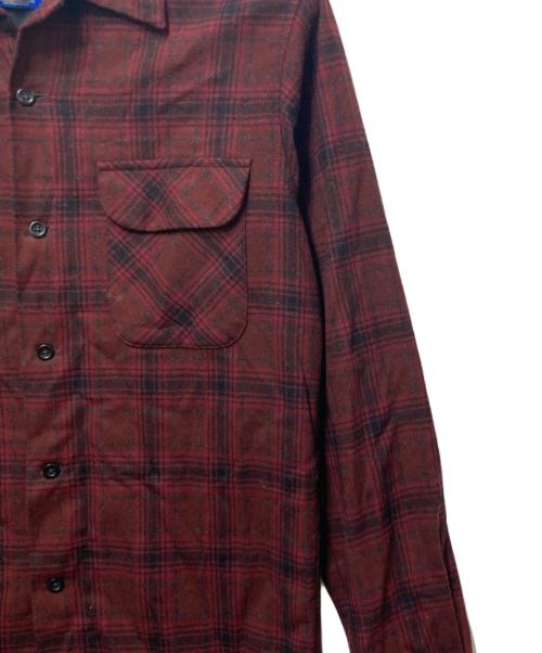 PENDLETON（ペンドルトン）PENDLETON (ペンドルトン) 00’Ｓ ボードチェックオープンカラーシャツ レッド サイズ:Mの古着・服飾アイテム
