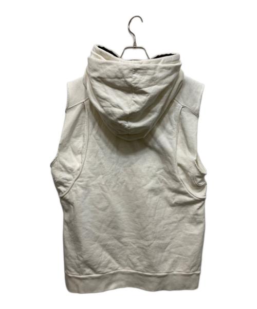 UNDERCOVERISM（アンダーカバーイズム）UNDERCOVERISM (アンダーカバーイズム) ロゴ刺繍 サイドジップ ノースリーブ パーカー ホワイト サイズ:2の古着・服飾アイテム