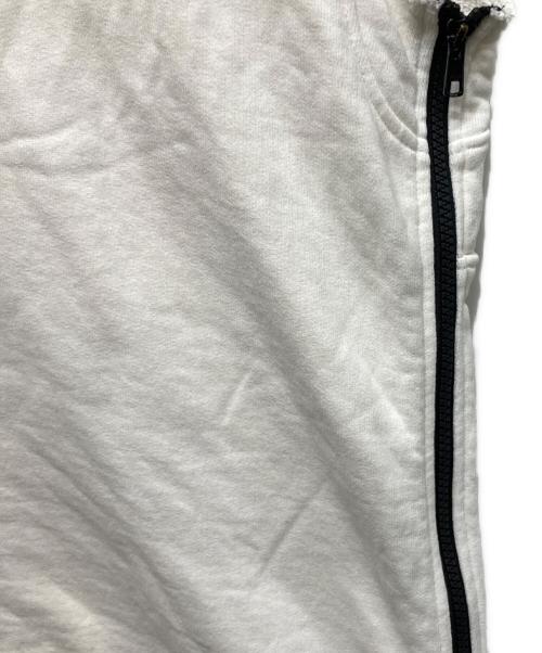 UNDERCOVERISM（アンダーカバーイズム）UNDERCOVERISM (アンダーカバーイズム) ロゴ刺繍 サイドジップ ノースリーブ パーカー ホワイト サイズ:2の古着・服飾アイテム