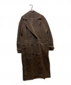 MAISON SPECIALメゾンスペシャル）の古着「Suede Trench Coat (スウェードトレンチコート）21252165803」｜ブラウン