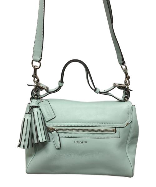 COACH（コーチ）COACH (コーチ) フラップ2WAYバッグ ブルーの古着・服飾アイテム