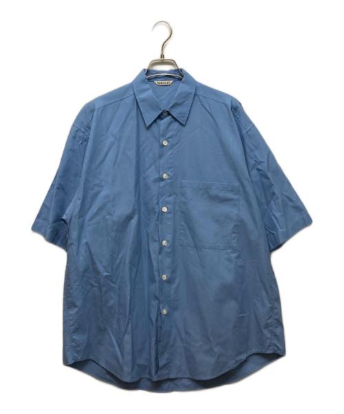 AURALEE（オーラリー）AURALEE (オーラリー) WASHED FINX TWILL BIG HALF SLEEVED SHIRT ブルー サイズ:4の古着・服飾アイテム