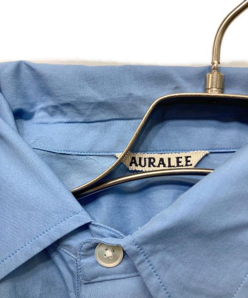 AURALEE（オーラリー）AURALEE (オーラリー) WASHED FINX TWILL BIG HALF SLEEVED SHIRT ブルー サイズ:4の古着・服飾アイテム