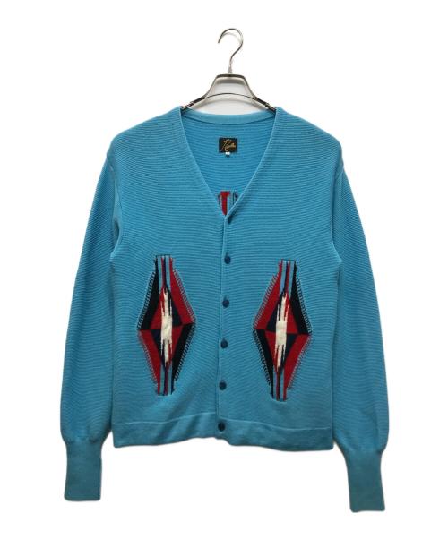 Needles（ニードルズ）Needles (ニードルズ) V Neck Cardigan - Chimayo ブルー サイズ:Sの古着・服飾アイテム