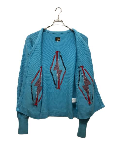 Needles（ニードルズ）Needles (ニードルズ) V Neck Cardigan - Chimayo ブルー サイズ:Sの古着・服飾アイテム