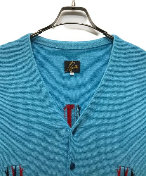 Needles（ニードルズ）Needles (ニードルズ) V Neck Cardigan - Chimayo ブルー サイズ:Sの古着・服飾アイテム