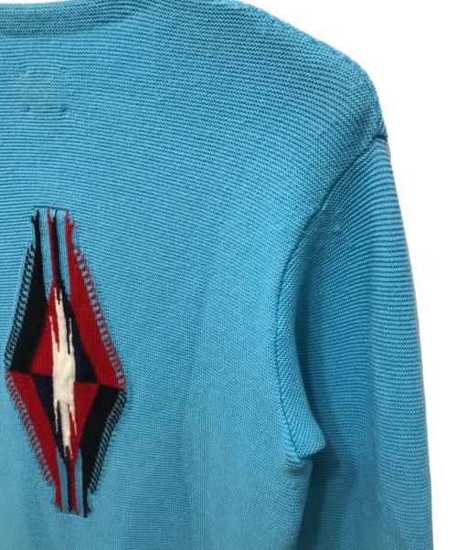 Needles（ニードルズ）Needles (ニードルズ) V Neck Cardigan - Chimayo ブルー サイズ:Sの古着・服飾アイテム