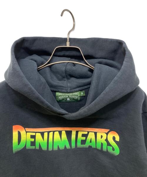 Denim Tears（デニムティアーズ）Denim Tears (デニムティアーズ) ロゴフーディー ブラック サイズ:Mの古着・服飾アイテム