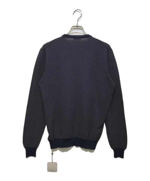Zanone（ザノーネ）Zanone (ザノーネ) 総柄ニット ネイビー サイズ:50 未使用品の古着・服飾アイテム