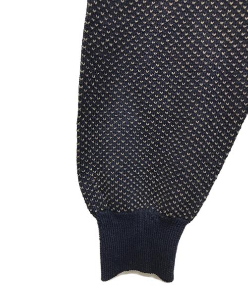 Zanone（ザノーネ）Zanone (ザノーネ) 総柄ニット ネイビー サイズ:50 未使用品の古着・服飾アイテム