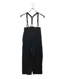 H BEAUTY&YOUTH（エイチ ビューティー&ユース）の古着「Tropical high waist suspender pants」｜ブラック