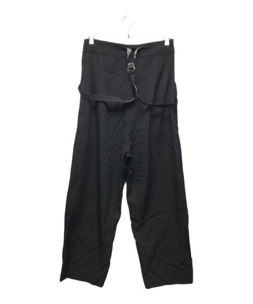 H BEAUTY&YOUTH（エイチ ビューティー&ユース）H BEAUTY&YOUTH (エイチ ビューティー&ユース) Tropical high waist suspender pants ブラック サイズ:Mの古着・服飾アイテム