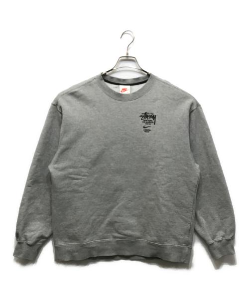 NIKE（ナイキ）NIKE (ナイキ) stussy (ステューシー) International Crewneck Sweatshirt グレー サイズ:Sの古着・服飾アイテム