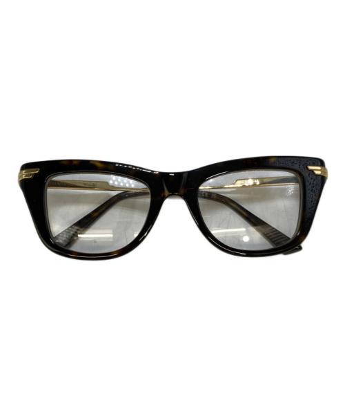 BOTTEGA VENETA（ボッテガベネタ）BOTTEGA VENETA (ボッテガベネタ) キャットアイシェイプメガネ ブラック サイズ:SIZE 50□20の古着・服飾アイテム