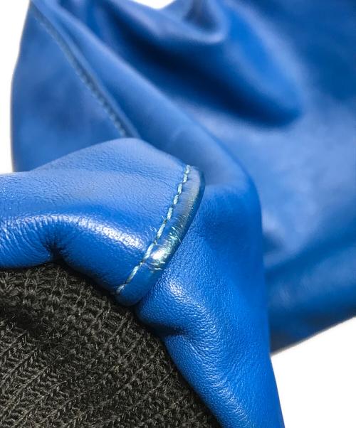 VANSON（バンソン）VANSON (バンソン) チームジャケットレザースタジャン ブラック×ブルー サイズ:不明の古着・服飾アイテム