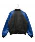 VANSON (バンソン) チームジャケットレザースタジャン ブラック×ブルー サイズ:不明：30000円
