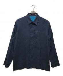 IM MEN（アイム メン）の古着「ドット柄ロングスリーブシャツ」｜ブルー