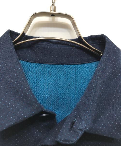 IM MEN（アイム メン）IM MEN (アイム メン) ドット柄ロングスリーブシャツ ブルー サイズ:4の古着・服飾アイテム