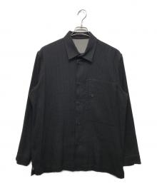 IM MEN（アイム メン）の古着「ドット柄ロングスリーブシャツ」｜ブラック