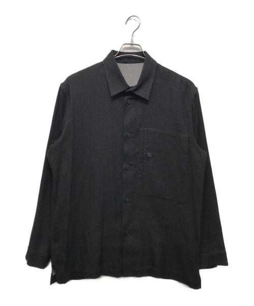 IM MEN（アイム メン）IM MEN (アイム メン) ドット柄ロングスリーブシャツ ブラック サイズ:4の古着・服飾アイテム