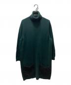 LOUIS VUITTONルイ ヴィトン）の古着「タートルネックカシミヤニットワンピース カシミヤ100%」｜グリーン