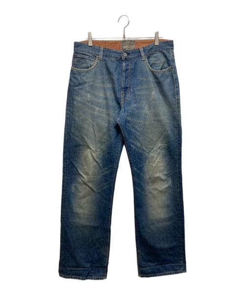 stussy（ステューシー）stussy (ステューシー) バッグブランドプリントデニムパンツ インディゴ サイズ:34の古着・服飾アイテム