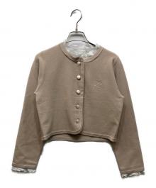 CELFORD（セルフォード）の古着「フリルデタッチャブルカーディガン」｜ベージュ