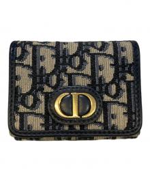 Christian Dior（クリスチャン ディオール）の古着「Montaigne30 コンパクトウォレット」｜ネイビー
