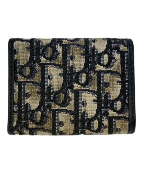 Christian Dior（クリスチャン ディオール）Christian Dior (クリスチャン ディオール) Montaigne30 コンパクトウォレット ネイビーの古着・服飾アイテム