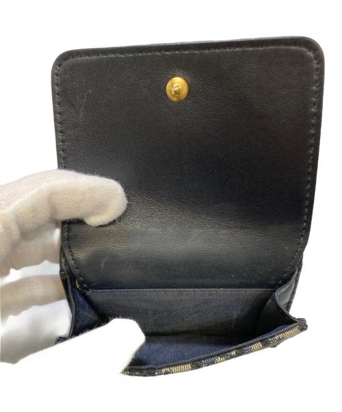 Christian Dior（クリスチャン ディオール）Christian Dior (クリスチャン ディオール) Montaigne30 コンパクトウォレット ネイビーの古着・服飾アイテム