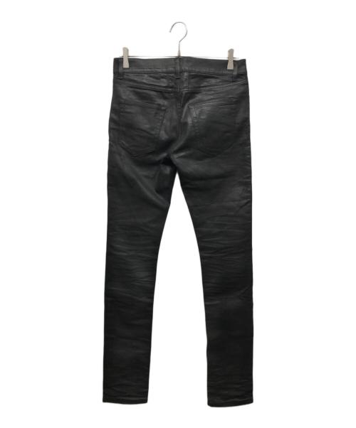 Saint Laurent Paris（サンローランパリ）Saint Laurent Paris (サンローランパリ) Waxed Raw Hem Jeans ブラック サイズ:28の古着・服飾アイテム