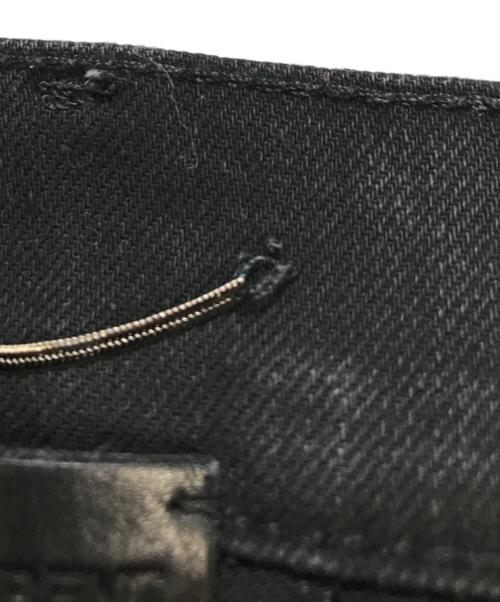 Saint Laurent Paris（サンローランパリ）Saint Laurent Paris (サンローランパリ) Waxed Raw Hem Jeans ブラック サイズ:28の古着・服飾アイテム