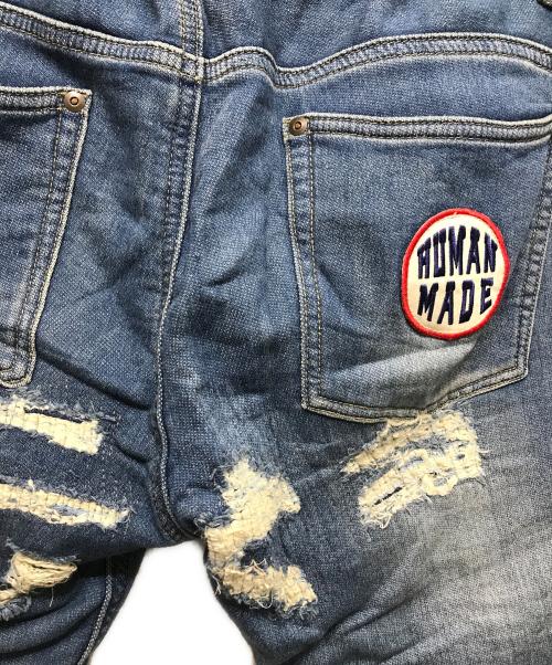 HUMAN MADE（ヒューマンメイド）HUMAN MADE (ヒューマンメイド) ダメージ加工スウェットパンツ インディゴ サイズ:Sの古着・服飾アイテム