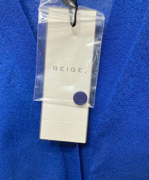 BEIGE（ベイジ）BEIGE (ベイジ) 【洗える】MILANO / リネン混シアーロングジレカーディガン ブルー サイズ:4の古着・服飾アイテム