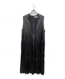 SACRA（サクラ）の古着「SYNTHETIC LEATHER OP」｜ブラック