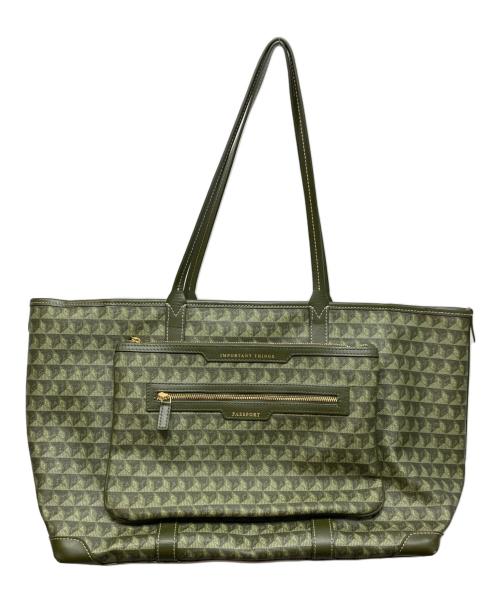 ANYA HINDMARCH（アニヤ・ハインドマーチ）ANYA HINDMARCH (アニヤ・ハインドマーチ) I AM A Plastic Bag インフライト・トート カーキの古着・服飾アイテム