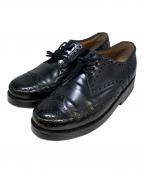 HEINRICH DINKELACKERハインリッヒディンケラッカー）の古着「コードバンウィングチップシューズ」｜ブラック