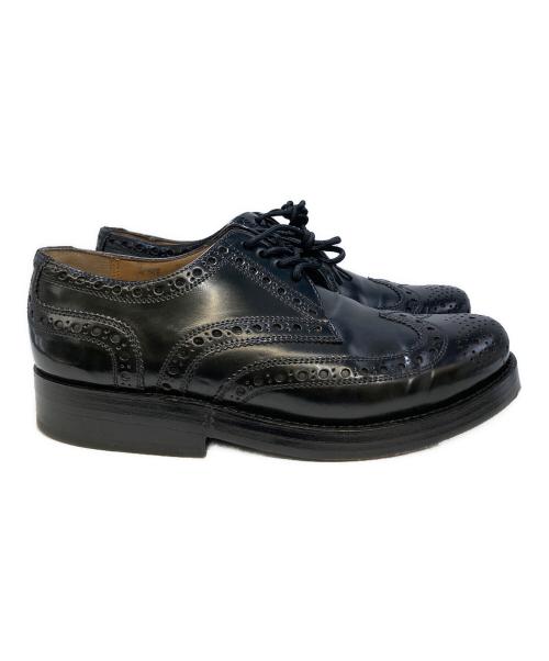 HEINRICH DINKELACKER（ハインリッヒディンケラッカー）Heinrich Dinkelacker (ハインリッヒディンケラッカー) コードバンウィングチップシューズ ブラック サイズ:5　1/2の古着・服飾アイテム