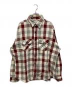 FIVE BROTHERファイブブラザー）の古着「80’ｓ ブロックチェックシャツ」｜レッド