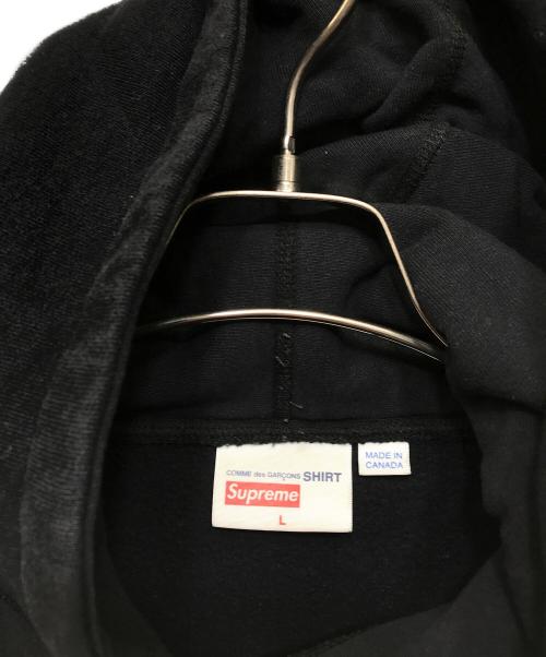 SUPREME（シュプリーム）SUPREME (シュプリーム) COMME des GARCONS (コムデギャルソン) Box Logo Hooded Sweatshirt ブラック サイズ:Lの古着・服飾アイテム