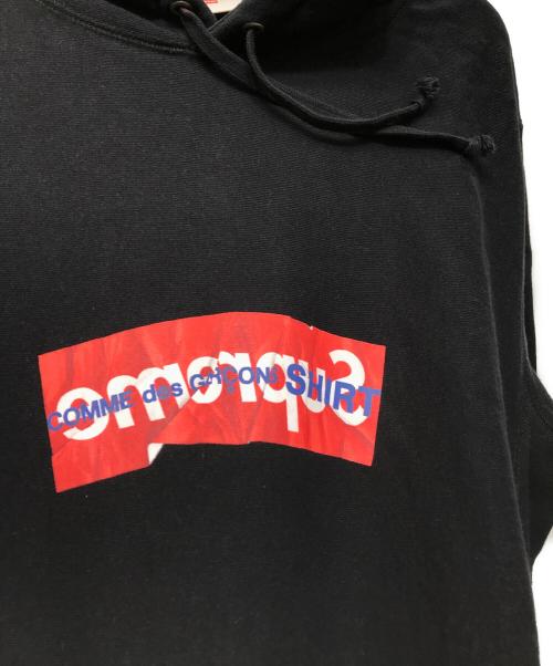 SUPREME（シュプリーム）SUPREME (シュプリーム) COMME des GARCONS (コムデギャルソン) Box Logo Hooded Sweatshirt ブラック サイズ:Lの古着・服飾アイテム