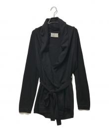 Maison Margiela（メゾンマルジェラ）の古着「4ステッチ ウールニットカーディガン　ここのえ」｜ブラック