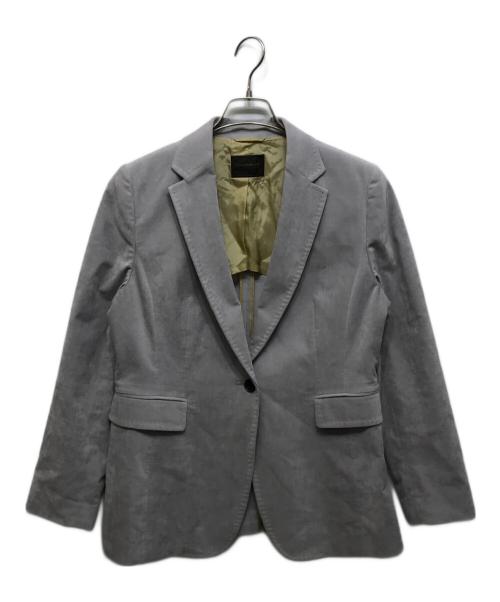 TOMORROW LAND tricot（トゥモローランド トリコ）TOMORROW LAND tricot (トゥモローランド トリコ) ベッチンシャンブレー ノッチドカラージャケット グレー サイズ:38の古着・服飾アイテム