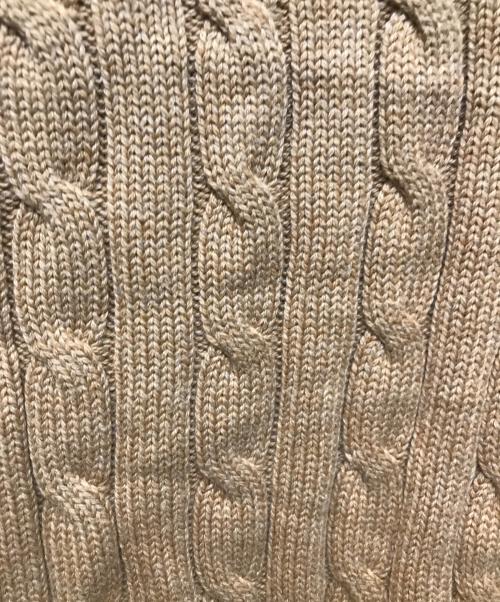 POLO RALPH LAUREN（ポロ・ラルフローレン）POLO RALPH LAUREN (ポロ・ラルフローレン) 半袖ケーブルニット ブラウン サイズ:XSの古着・服飾アイテム