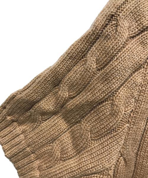 POLO RALPH LAUREN（ポロ・ラルフローレン）POLO RALPH LAUREN (ポロ・ラルフローレン) 半袖ケーブルニット ブラウン サイズ:XSの古着・服飾アイテム