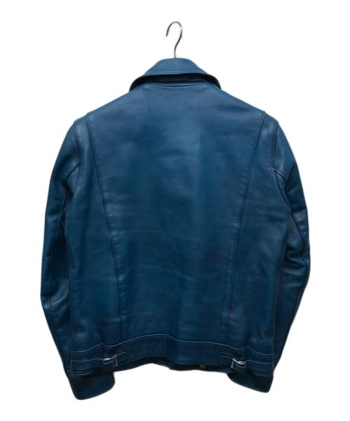 Lewis Leathers（ルイスレザース）Lewis Leathers (ルイスレザース) サイクロンライダースジャケット ブルー サイズ:44の古着・服飾アイテム