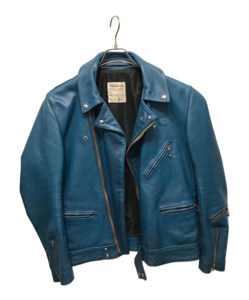 Lewis Leathers（ルイスレザース）Lewis Leathers (ルイスレザース) サイクロンライダースジャケット ブルー サイズ:44の古着・服飾アイテム