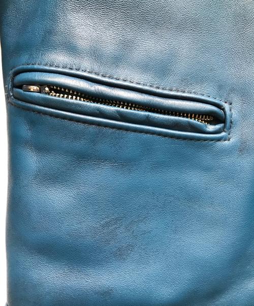 Lewis Leathers（ルイスレザース）Lewis Leathers (ルイスレザース) サイクロンライダースジャケット ブルー サイズ:44の古着・服飾アイテム