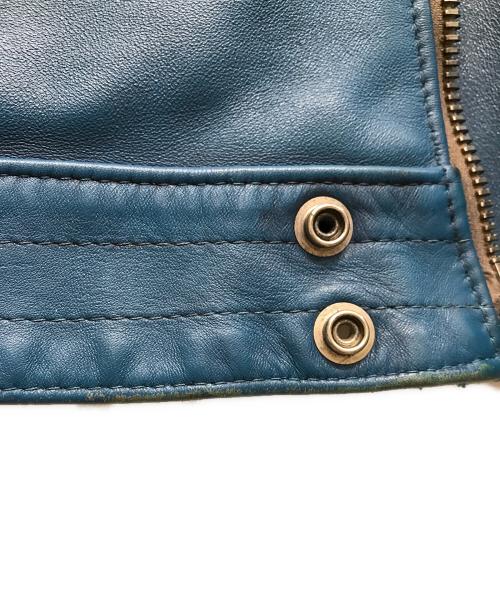 Lewis Leathers（ルイスレザース）Lewis Leathers (ルイスレザース) サイクロンライダースジャケット ブルー サイズ:44の古着・服飾アイテム