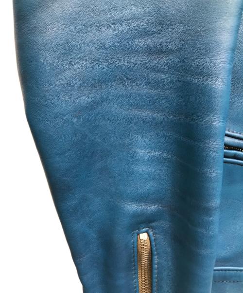 Lewis Leathers（ルイスレザース）Lewis Leathers (ルイスレザース) サイクロンライダースジャケット ブルー サイズ:44の古着・服飾アイテム